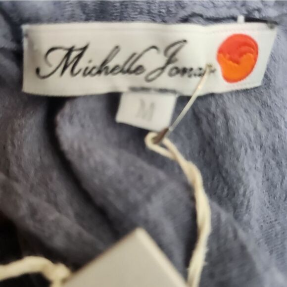 Michelle Jonas Hippie Gauze Maxi Dress Gray Size M New - Picture 13 of 14